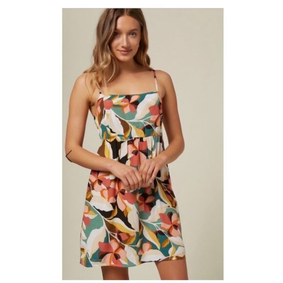 NWT O'Neill Multicolor Floral Mini Dress - Picture 3 of 5